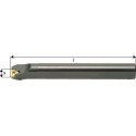 Barre d'alésage à filetage ISO pour l'usinage intérieur, Désignation : SIL 0025 R 16, Ø de queue 25 mm, Ø queue décalée 25 mm, Dimensions l : 200 mm
