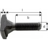 Vis rhombus pour rainures en T, Larg. : de rainure : 22 mm, Ø de filetage x Long. d x l M20 x 125 mm, Larg. : a 21,7 mm, Long. filetage b : 85 mm