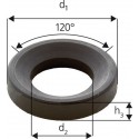 Rondelle à rotule concave forme D, Pour vis : M24, Ø d'alésage d2 28 mm, Ø extérieur d1 44 mm, Hauteur h3 : 9,5 mm, Rayon (r) : 32 mm