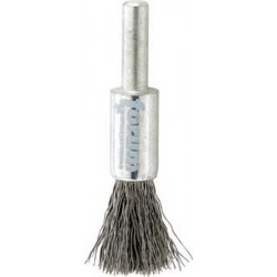 Brosse-pinceau, fil d'acier trempé, ondulé, Ø de la brosse : 25 mm, Long. de la garniture 25 mm, Epaisseur du fil 0,30 mm, Vitesse maxi. : 18000 tr/mn
