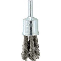 Brosse-pinceau, fil d'acier trempé, torsadé, Ø de la brosse : 23 mm, Long. de la garniture 29 mm, Epaisseur du fil 0,35 mm, Vitesse maxi. : 20000 tr/mn