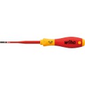 Tournevis plat VDE slimFix, Larg. : de la lame : 5,5 mm, Épais. : de la lame 1,0 mm, Long. de la lame 125 mm, Long. totale : 243 mm, Ø de la lame : 6,8 mm