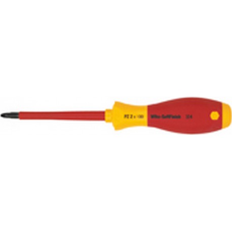 Tournevis cruciforme PZ VDE, avec lame ronde, Dimensions : PZ 3, Long. de la lame 150 mm, Long. totale 268 mm, Ø de la lame : 9,8 mm