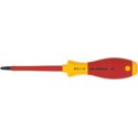 Tournevis cruciforme PZ VDE, avec lame ronde, Dimensions : PZ 3, Long. de la lame 150 mm, Long. totale 268 mm, Ø de la lame : 9,8 mm