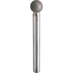 Meule diamantée sur tige sphérique DKU, Ø : 10 mm, Long. de la queue 50 mm, Ø de tige 6 mm