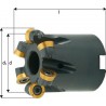 Fraise à copier, à arrosage interne, Ø d1 : 66 mm, Nombre de dents 6, Dimensions Ø D 54 mm, Ø du perçage de positionnement : 27 mm