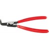Pince à circlips extérieurs, courbée, en acier inoxydable au chrome vanadium, pointes antidérapantes, Dimensions : A 21, Ø d'arbre 19-60 mm, Long. 170 mm