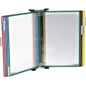 Support mural avec 10 poches de couleur A4 (Gris)