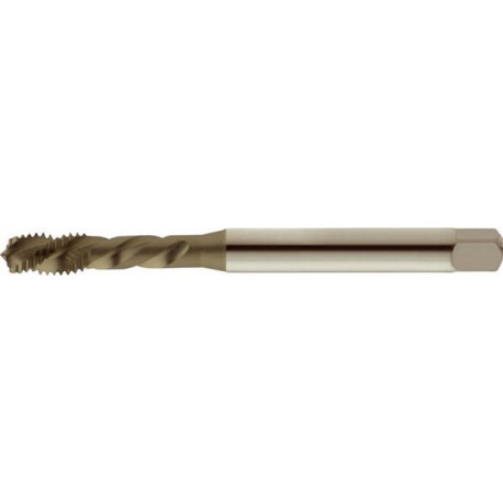 Taraud machine pour trous borgnes à gauche, sans revêtement, DIN 371 B, Filetage M10, Pas 1,5 mm, Long. totale : 100 mm, queue Ø 10,0 mm