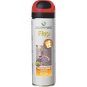 Bombe marquage chantier FLUO TP 500ml rouge (Par 12)