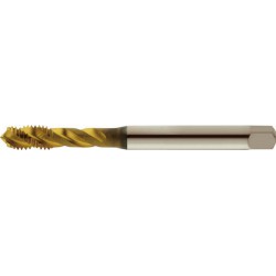 Taraud machine pour trous borgnes, DIN 371, Surface à revêtement TiN, Filetage : M12, Pas 1,75 mm, Long. totale 110 mm, queue Ø 9,0 mm