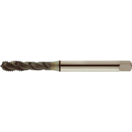 Taraud machine pour trous borgnes, revêtement TiAIN, DIN 371 C, Filetage M2,5, Pas 0,45 mm, Long. totale : 50 mm, queue Ø 2,8 mm