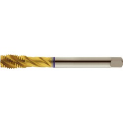 Taraud machine pour trous borgnes, surface à revêtement TiN, DIN 376 C, Filetage M16, Pas 2,0 mm, Long. totale : 110 mm, queue Ø 12,0 mm